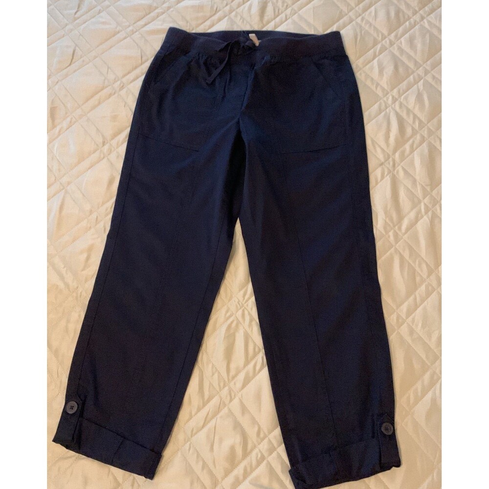 NWOT! Talbots cuffed capri pants, navy blue, size 2P